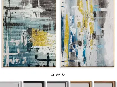 Abstract Painting Frame set 3D model order