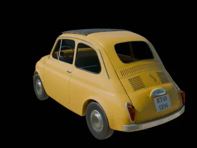 Fiat 500 Low-poly 3D model