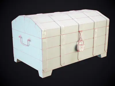 Medieval Chest PBR Low-poly 3D model