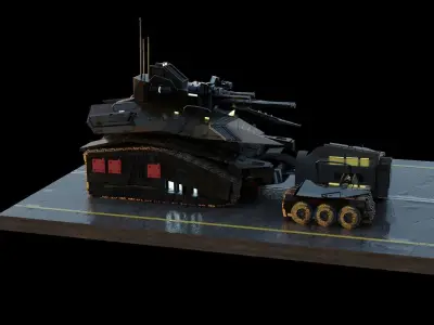 The battle beast Low-poly 3D model