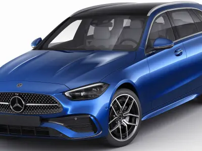 Mercedes-Benz C-class estate AMG-line 2021 3D model