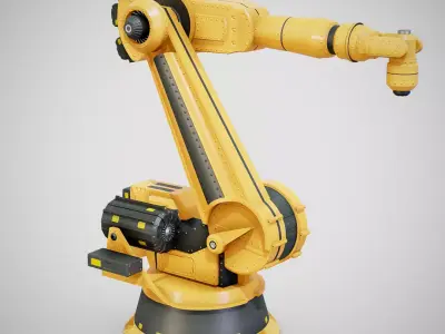 Industrial Robot Arm - Generic 01 Clean Low-poly 3D model