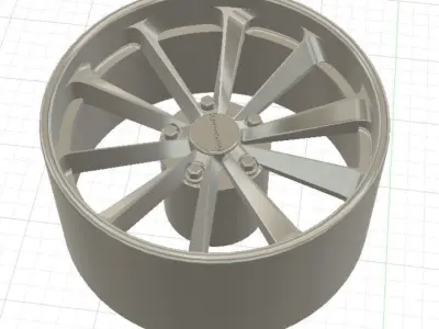 TSW Aileron Wheels with Tires and Brakes for 3D Print 3D print model