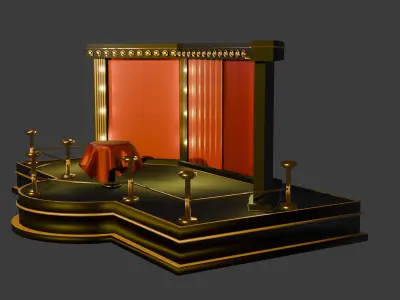 Event Stage Low-poly 3D model