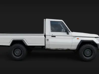 Toyota Landcruiser J70 Pick Up Low-poly 3D model