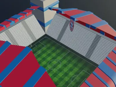 Football Stadium - Bayern Munich Low-poly 3D model