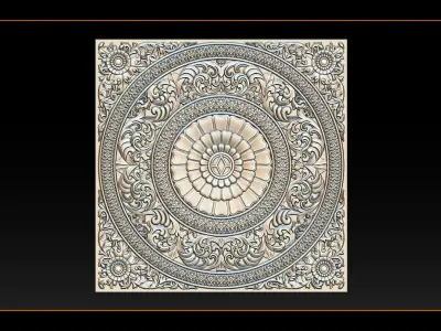 3D Modeling and CNC carving of a Wood Headboard 3D print model