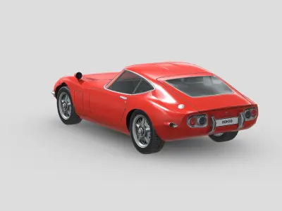 Toyota 2000GT 1969 Low-poly 3D model
