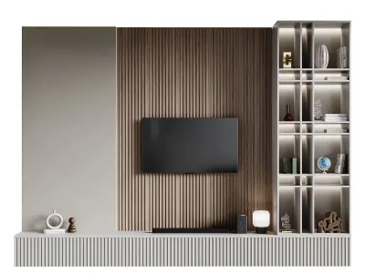 Modern TV Wall 028 3D model