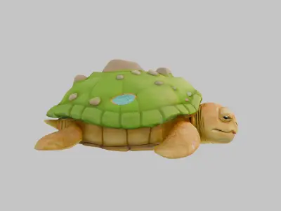 Island Turtle Low-poly 3D model