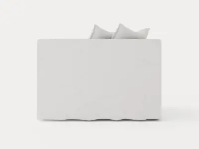 Le Grand Air Loveseat Linen - Natural Blonde Low-poly 3D model