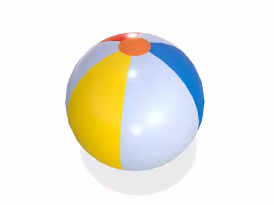 Beach Ball Low-poly PBR Free low-poly 3D model