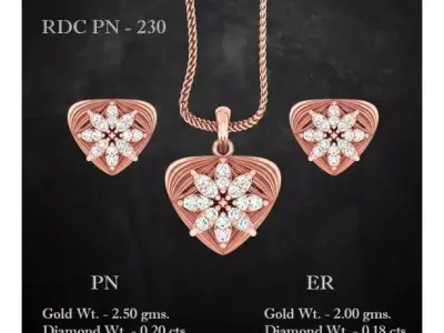 Pendant Earrings combo - 300 3D print model