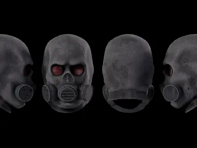 skull gasmask for Dayz arma engine Low-poly 3D model