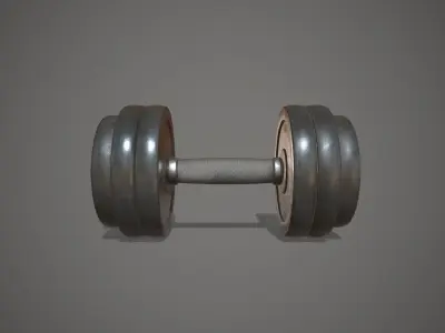 Dumbbell Iron Weight Gym Equipment Low-poly 3D model