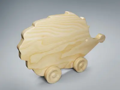 Hedgehog wooden 3D model