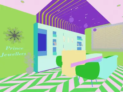 Jewellery Showroom in 3Ds Max and V-ray 3D model