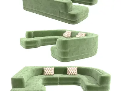 Charles Zana Alexandra sofa invisible collection 3D model