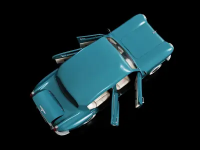 Car retro moskvich 402  3D model