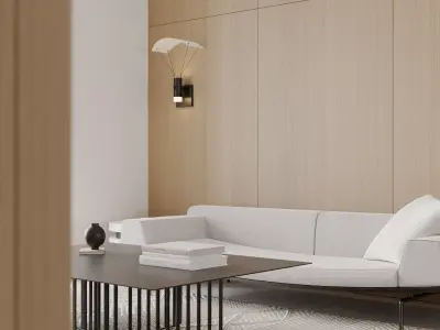 Modern living room dining room interior scenes 231 3D model