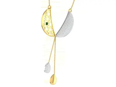 Solitaire Women Pendant 3dm STL OBJ FBX Renders Details 3D print model 10