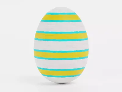 -Easter Egg V1- Low-poly 3D model