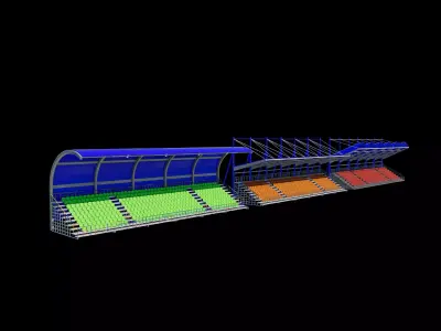 Stadium seating tribune 3D model