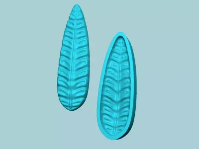 Fern Leaf Mould 04 - Artificial EVA Molding 3D print model