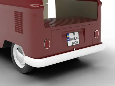 Volkswagen T1 Panel Van 1950 HQ 3d model 3D model