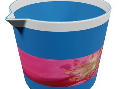 Plastic Bath Mug Low-poly 3D model