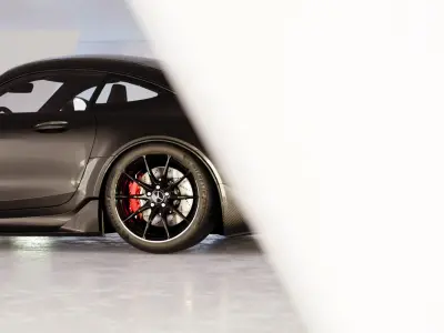 Car Lighting Scene 3D Blender File Low-poly 3D model