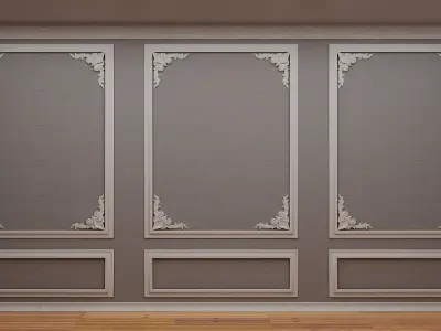 Classic Interior Wall Decoration 3D model Low-poly 3D model