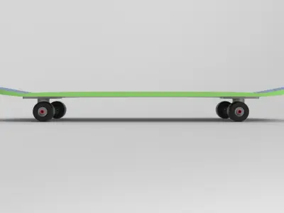 Skateboard Low-poly 3D model