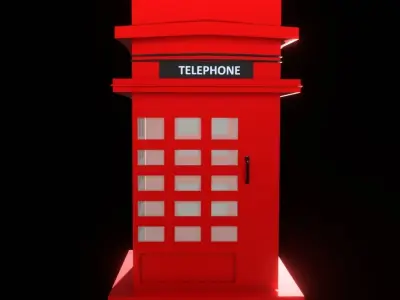 british telephone booth Free 3D model