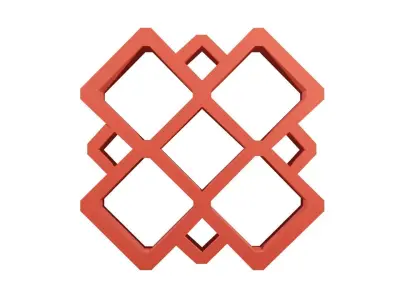 Brick Jaali Diamond 9 3D model