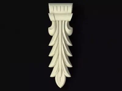 Central decor ornament for furniture 3D model 501