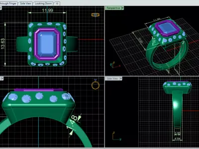 Aurora Majesty Ring 3D print model