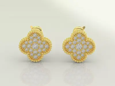 VC Earrings With gems 3D print model