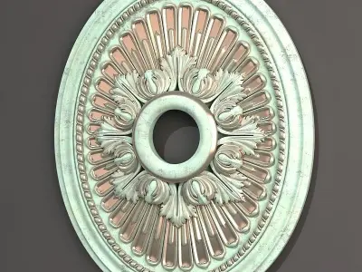 Rosette ornate ceiling medallion 3D print model