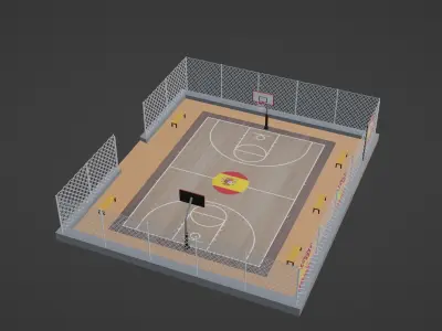 Basketball Stadium - Spain Low-poly 3D model