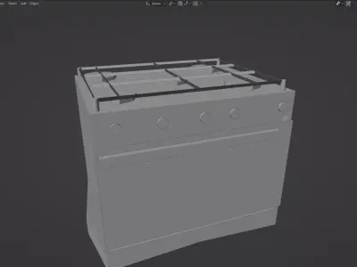 gas stove for the kitchen 3D print model