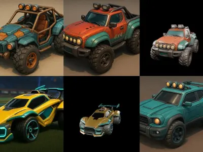 Gt one Car bundle 16 pack 100 glb 3D model
