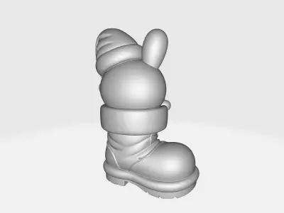 Hello Kitty Christmas Boot Figurine Kawaii Bunny Ornament 3D print model