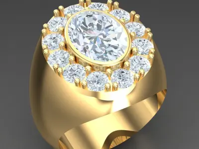 Luxury Men Rings Designs 5MR037 3D print model
