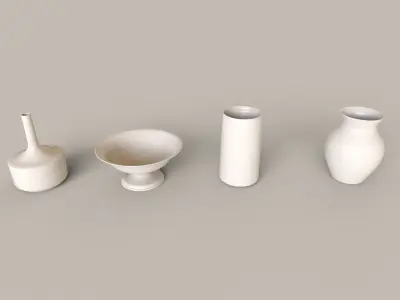 Vases bowl Low-poly 3D model