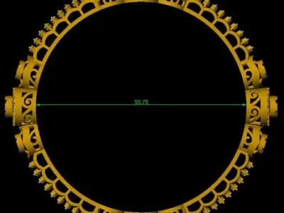 Diamond BANGLE Design 3D print model