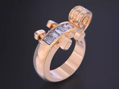 Cello Ring 3D print model