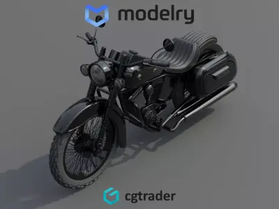 Cruiser Motorcycle 3D model