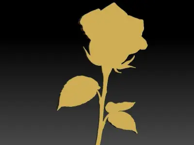 11 Rose CNC Relief Model 3D print model