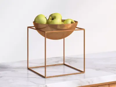 Copper fruit stand 3D model